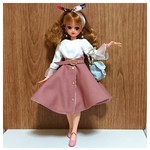 【22cmドール】♡くすみピンクのトレンチスカート♡    