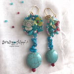 青空のお花畑ピアス