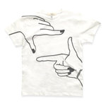 手を大きくプリントしたTシャツ : TS-607