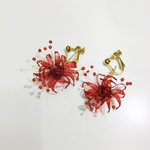 彼岸花のイヤリング(送料無料)