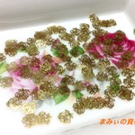レジン封入材　メタルパーツ　ミニ薔薇　50枚