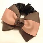 ぬーぴ様専用 リボンシュシュ ♡ミルクココア×サーモンピンク♡