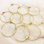【10個】ゴールド40mm★フープピアスパーツ、ハンドメイドパーツ