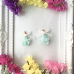 小さめかすみ草花束ピアス/イヤリング