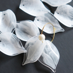 IMPORT【8個】marble leaf parts＊アクリルビーズ
