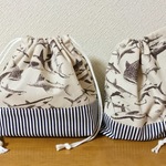 サメサメサメーっ！サメだらけ柄☆お弁当袋&コップ袋セット