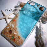 【ayk_tdys様専用】砂浜に水面模様のiphone 7ケース🐚