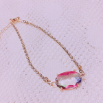 ヴィンテージアイリスガラスのブレスレット