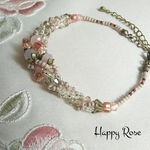 クロッシェブレスレット~antique rose~
