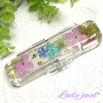 再々販＊押し花印鑑ケース＊可愛い小花たち(パステルカラーの紫陽花)  
