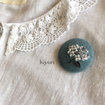 刺繍ブローチ 紫陽花