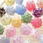 アンティーク風  30個 13mm　お花のボタン④MIX