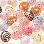 【セール30→40個】アンティーク風 40個 12mm　お花のボタン⑥MIX