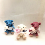 *MilleFleurs*  母の日に🌹プリザーブド＊ローズ&かすみ草＊Bearくまちゃん(ブルー)♡ミニアレンジ