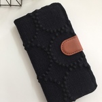 iPhoneケース手帳型＊ミナペルホネン タンバリン ブラック ブラック【受注制作】