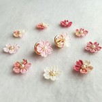 マスクにも 桜のタックピン -陽だまり- ＊つまみ細工＊