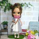 No.1184  夏のナチュラルコーデ/グレー羽織もの、白ワンピ、リネンパンツのセット