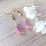 ハーバリウム風ピアス-Purple