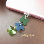 saly☆スワロフスキー×お花☆充電口用アクセサリー
