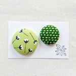 ★くるみボタンブローチ★
