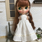 【送料無料】リカちゃん、ブライス レースホルターネックワンピース、ペチコートセット