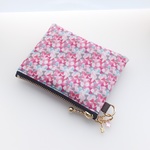 LIBERTY  　Fluttering　フラッターリング　J16C　ピンク・ミント系　ビニコのminiポーチ　◆　コインケース・小物入れに♪