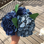 デニムアーティフィシャルフラワー 紫陽花ブーケ