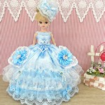 リカちゃん お姫様ドレス 一点物☆ブルー