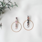 べっ甲スティック×gold ring ピアス／イヤリング    (72