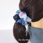 スパンコール♡シュシュ ブルー