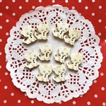 再入荷★レトロポップ★ネコちゃんウッドボタン★１0個セット