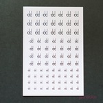 音楽記号　ダブルフラット　ネイルシール