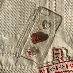 小花ハートのドライフラワーiPhoneケース（no.7）
