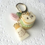 ねこサンドイッチキーホルダー☆