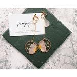 dry flower × gold hoop pierce ドライフラワー×ゴールドフープピアス