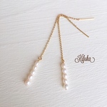 ミニパールチェーンピアス14kgf