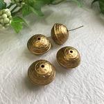 ヴィンテージ  アクリル円盤ビーズ マットゴールド 4個セット