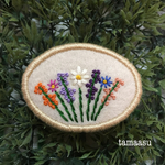 お花の刺繍ブローチ✴︎424