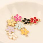 パープル　フラワー　お花　チャーム　