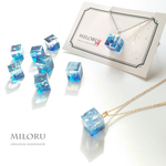 海のキューブネックレス/silver