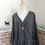 sale*羽織ものにも♪*コットンウール*カシュクールワンピース*