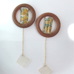 超再販♡ 送料無料 押し花 ピアス イヤリング   mimosa＆shell