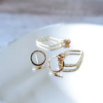 2WAY VERMEIL RING STUD EARRINGS