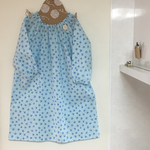 hello83様専用ページ　🌸襟元にレースのミニモチーフの付いたスモックワンピース 七分袖 130サイズ  ヘアバンドセット