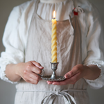 beeswax taper candle