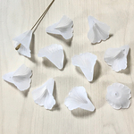 WHITE FROST FLOWER BEADS CAP PARTS