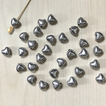 ANTIQUE SILVER HEART SPACER BEADS
