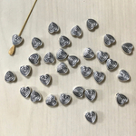 ANTIQUE SILVER HEART SPACER BEADS