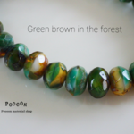 forest green *picasso* ボタン チェコビーズ 10個