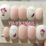 【再販】sale中☺︎結婚式 パーティー  デートに♡押し花ワイヤーネイル